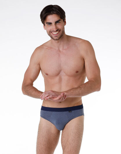 Slip Bipack uomo in cotone modal, denim blu, , LOVABLE