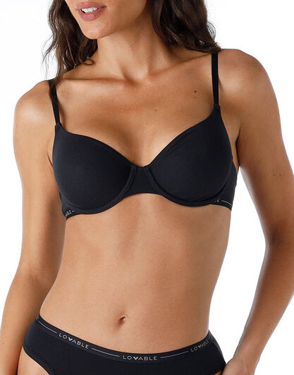Reggiseno con ferretto preformato My Lovable in cotone modal, nero,  Reggiseno con ferretto preformato My Lovable in cotone modal, nero, , LOVABLE
