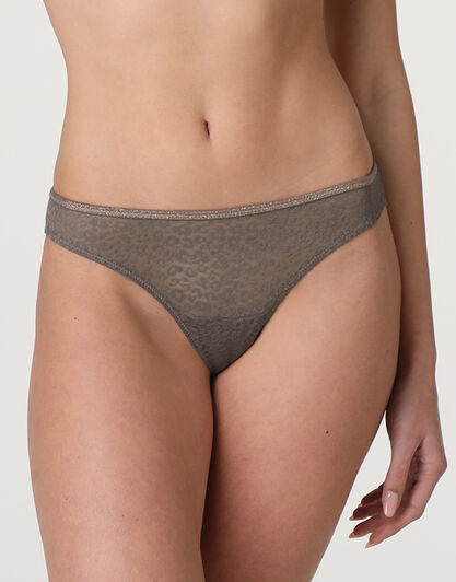 Brasiliano Animalier Mesh in tulle, visone, , LOVABLE