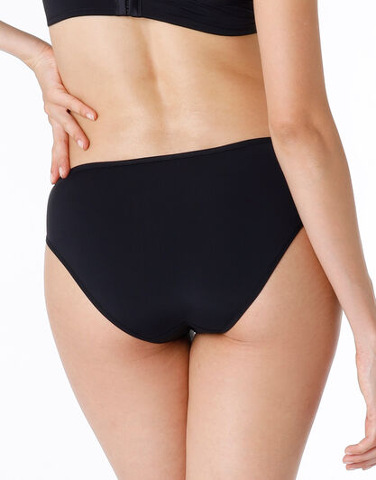 Slip in microfibra e tulle pinstripe tulle, nero, , LOVABLE