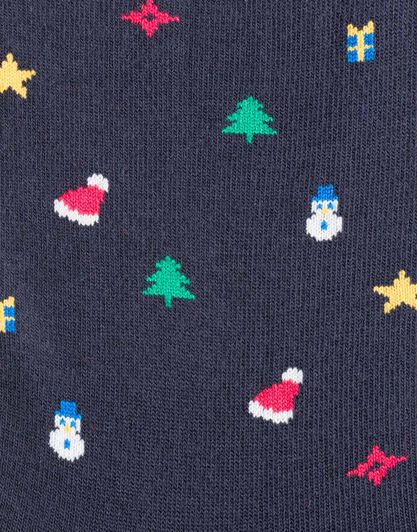 Calzini da donna corti, blu con dettagli natalizi, , LOVABLE