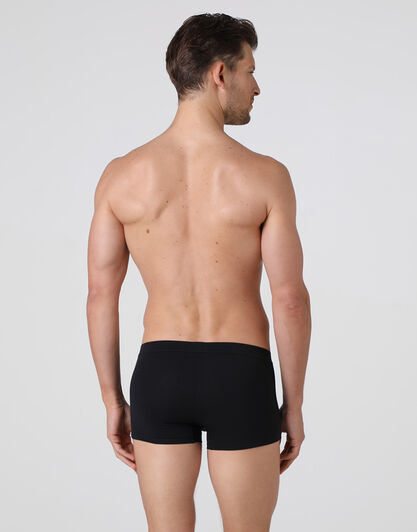 Short boxer Cotton Stretch nero in cotone elasticizzato, , LOVABLE