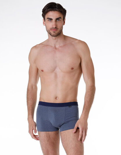 Boxer uomo in cotone modal, blu denim righe, , LOVABLE