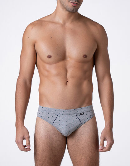 Slip Classic Cotton Modal, grigio stampa alberi, , LOVABLE