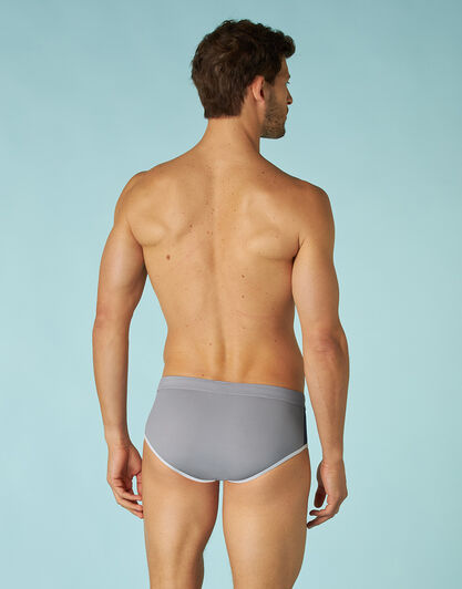 Costume Slip Maxi RCS indemagliabile, grigio e blu, , LOVABLE