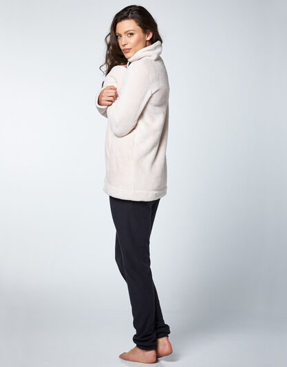 Homewear in pelliccetta e pile, avorio, , LOVABLE