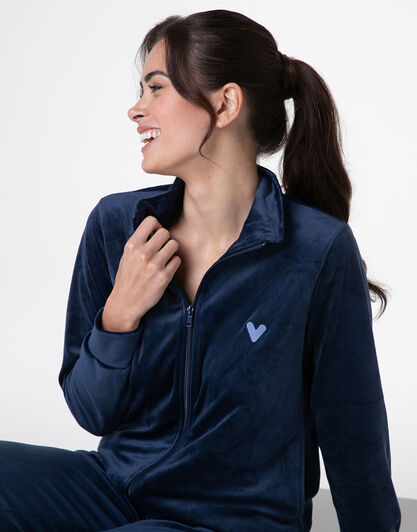 Homewear Aperto in Ciniglia, blu notte, , LOVABLE