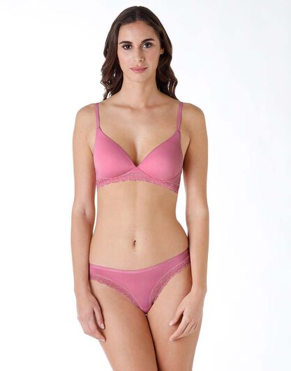 Brasiliano in pizzo e microfibra Smooth Fancy, rosa, , LOVABLE