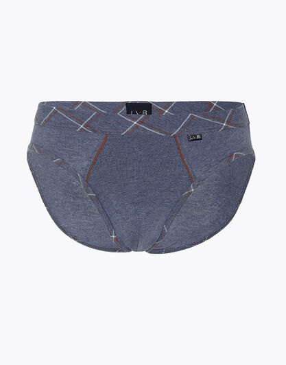 Slip uomo in cotone elasticizzato, blu melange, , LOVABLE