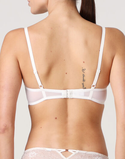 Reggiseno senza ferretto Trendy Lurex in pizzo e tulle, bianco latte, , LOVABLE