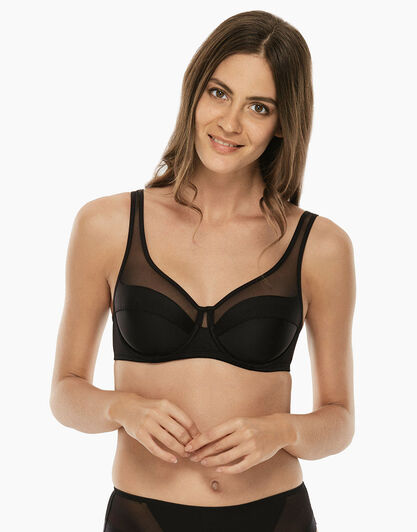 Reggiseno con ferretto Modern Shaping in microfibra, nero, , LOVABLE