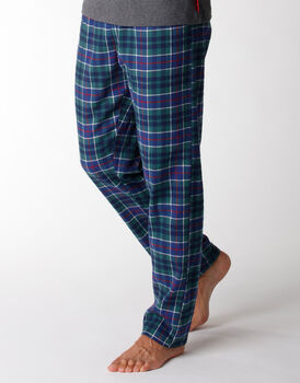 Pantalone lungo del pigiama in flanella, stampa tartan, , LOVABLE