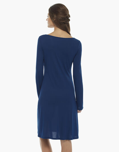 Camicia da notte manica lunga, bluette, in jersey modal, , LOVABLE