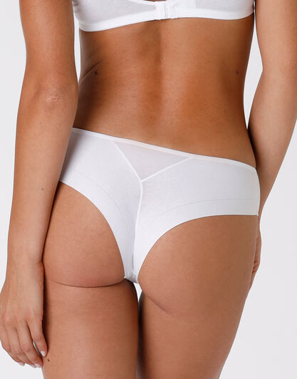 Culotte brasiliano Invisible Cotton bianco in cotone -LOVABLE