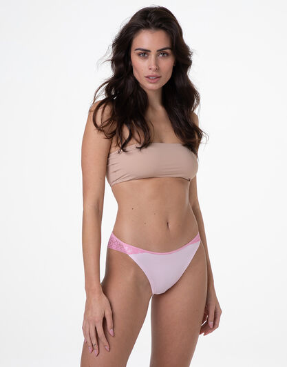Brasiliano Table Panties in cotone e pizzo, rosa, , LOVABLE