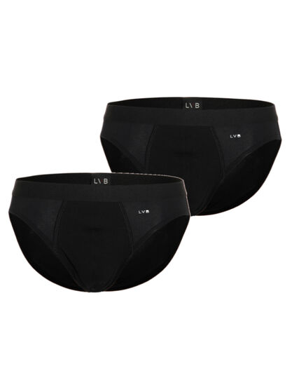 Bipack slip in cotone elasticizzato, nero, , LOVABLE