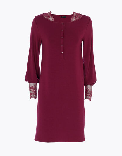Camicia da notte in jersey, bordeaux, , LOVABLE