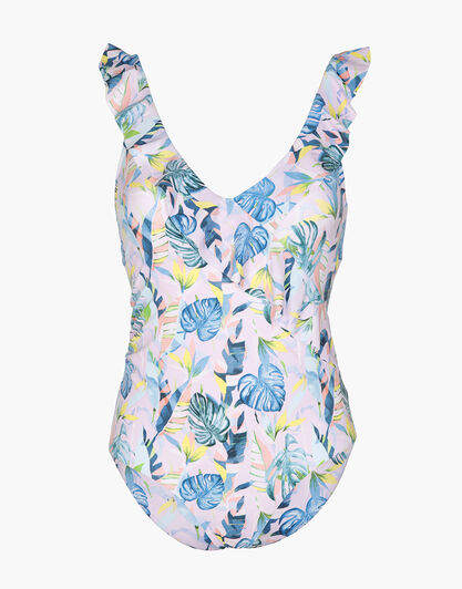 Costume Intero Trendy Volant Micro in microfibra, stampa multicolor, , LOVABLE