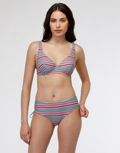 Costume reggiseno ferretto in filato nylon riciclato, righe multicolore, , LOVABLE