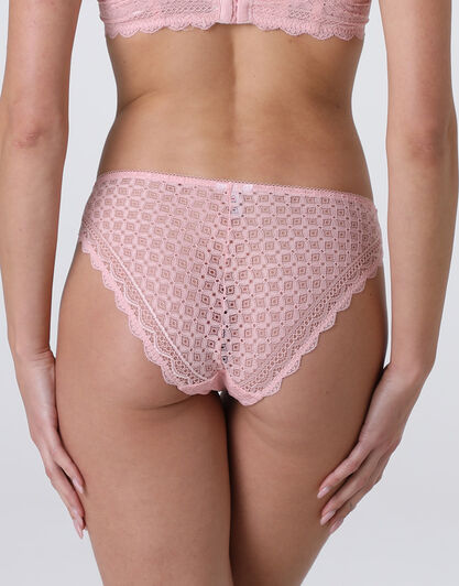 Slip Graphic Lace in pizzo, rosa vintage, , LOVABLE
