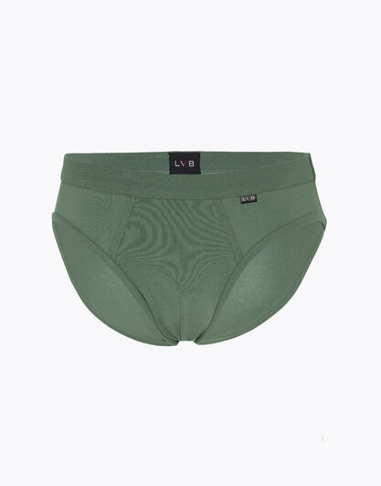 Slip uomo in cotone elasticizzato, verde fango, , LOVABLE