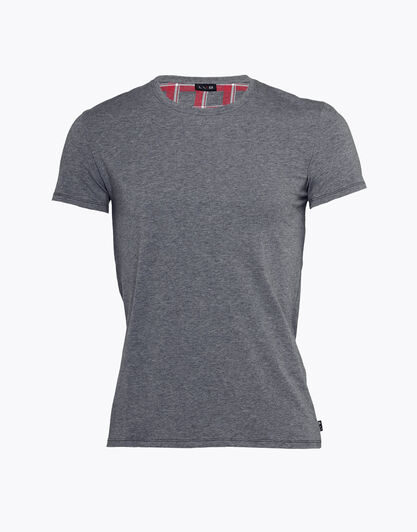 T-shirt uomo in cotone elasticizzato, grigio melange, , LOVABLE
