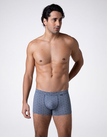 Boxer Classic Cotton Modal, blu stampa alberi, , LOVABLE