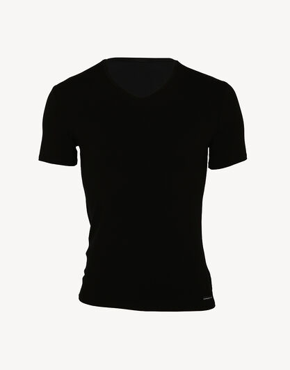 T-shirt uomo con scollo a v in micromodal, nera, , LOVABLE