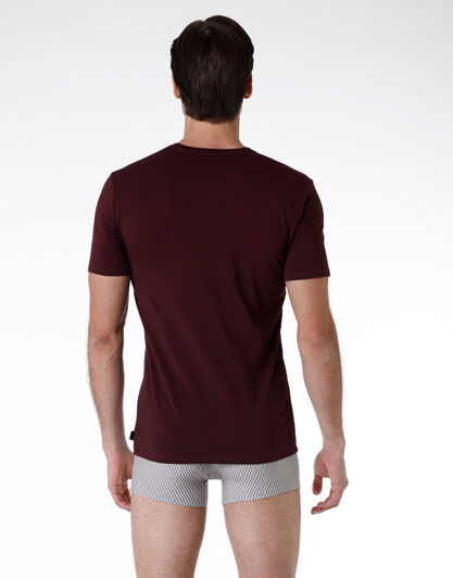 T-shirt uomo in modal, bordeaux, , LOVABLE