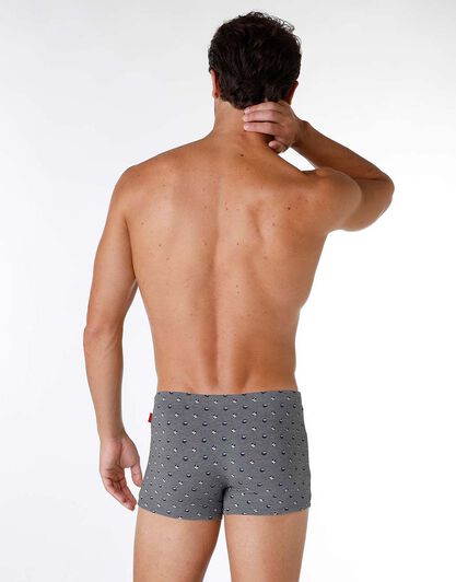 Boxer uomo in cotone modal, grigio con gufetti, , LOVABLE