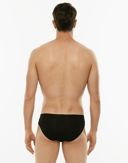 Slip mini Cotton Stretch nero in cotone elasticizzato-LOVABLE
