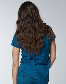 Maglia a manica corta pigiama Printed Devorè, blu zaffiro, , LOVABLE