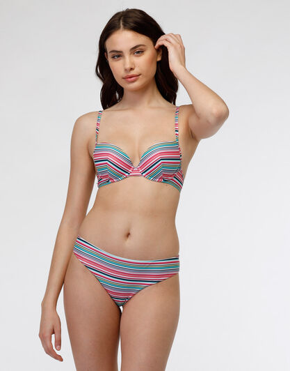 Costume brasiliano con nylon riciclato, righe multicolore, , LOVABLE