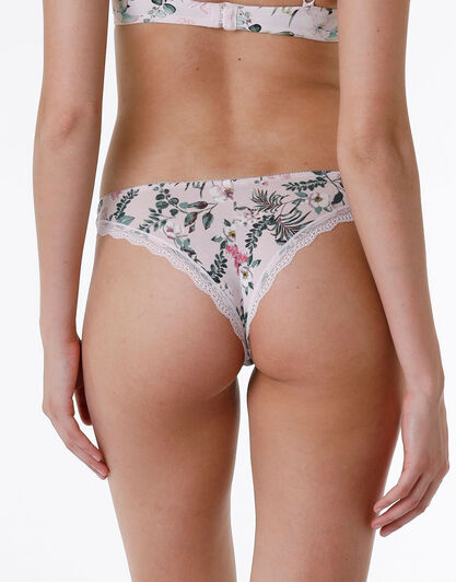 Brasiliano Lovable Panties in cotone elasticizzato, stampa tropicale, , LOVABLE