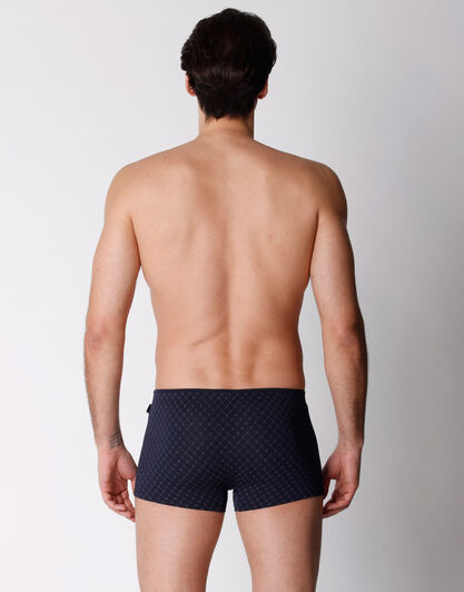 Boxer in cotone modal, blu navy stampato, , LOVABLE