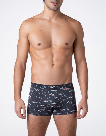 Boxer Funny Xmas in stretch cotton, stampa montagna, , LOVABLE