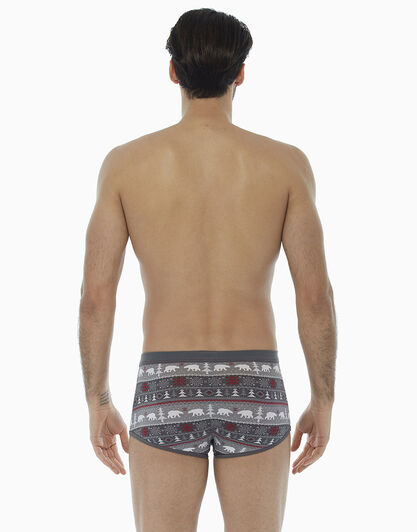 Short grigio stampato in cotone elasticizzato , , LOVABLE