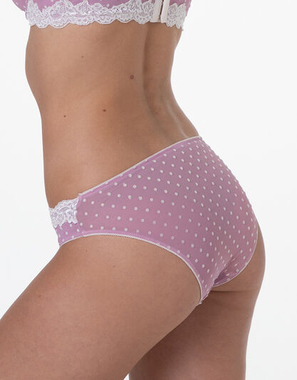 Slip Velvet Tulle in pizzo e tulle, rosa pois avorio, , LOVABLE