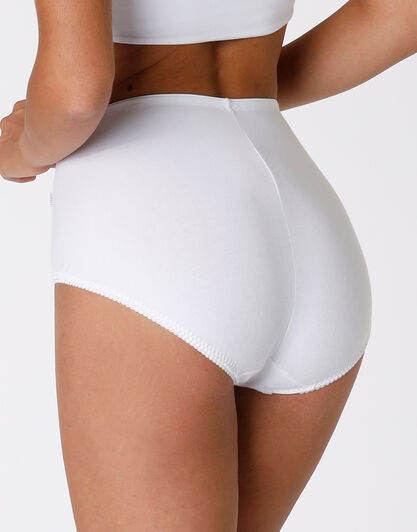 Slip maxi lovely charme, bianco in cotone elasticizzato con pizzo,  Slip maxi lovely charme, bianco in cotone elasticizzato con pizzo, , LOVABLE