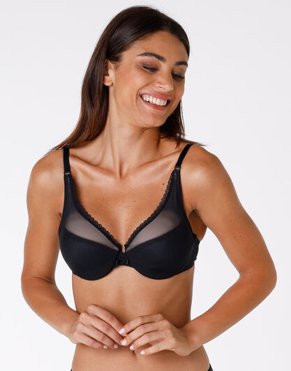 Reggiseno ferretto Tonic Lift, nero, in pizzo e tulle Effetto tonificante-LOVABLE