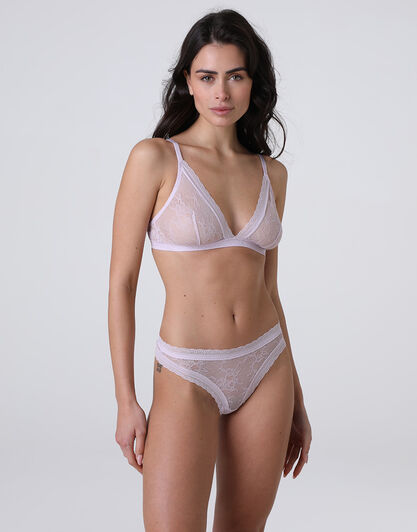 Reggiseno Triangolo Senza Ferretto Romance Lace in pizzo, lilla, , LOVABLE