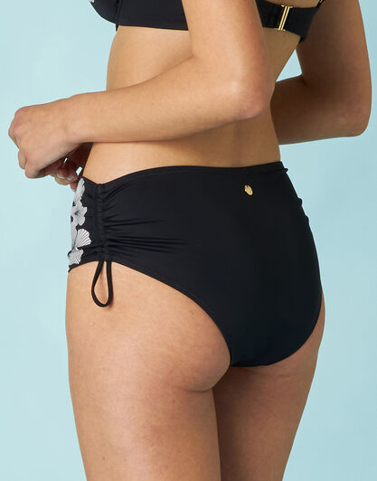 Costume slip alto con coulisse Printed Shaping Micro in microfibra, nero stampato, , LOVABLE