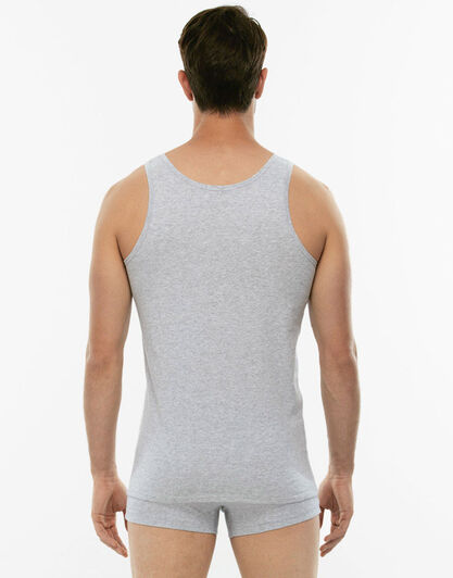 Canotta 100% Pure Cotton grigio melange in cotone-LOVABLE