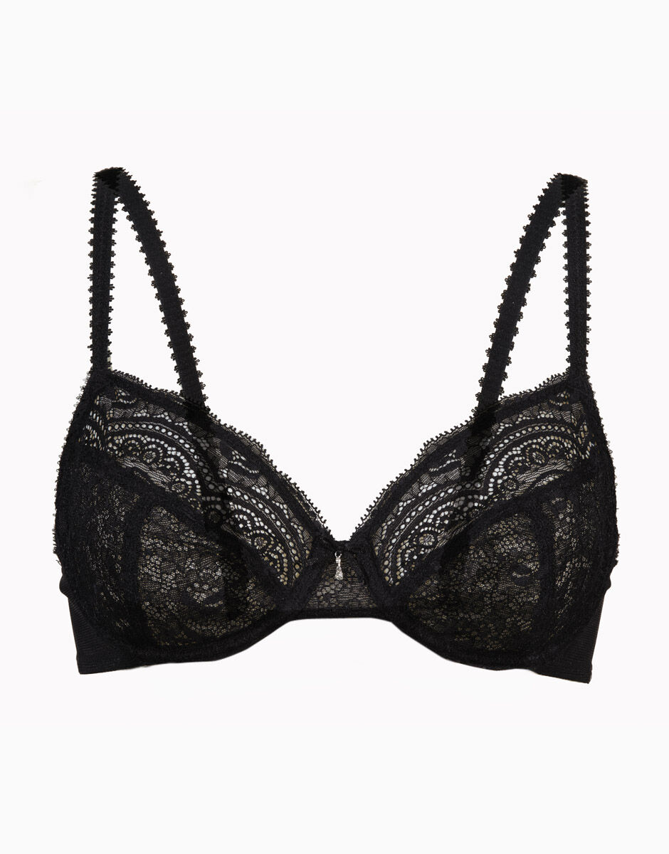 Reggiseno di pizzo nero discount
