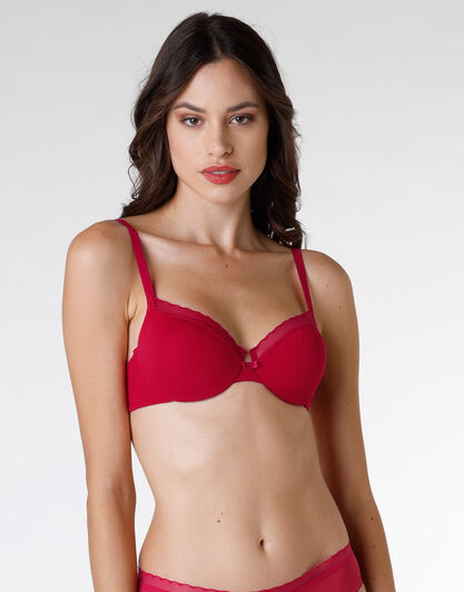 Reggiseno con ferretto My Daily Comfort in microfibra, rosso, , LOVABLE