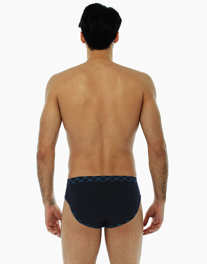 Slip blu notte in cotone elasticizzato, , LOVABLE