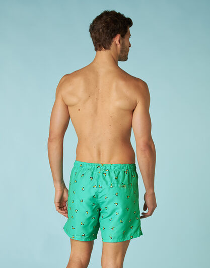 Costume boxer Manopesca, verde acqua tucani, , LOVABLE