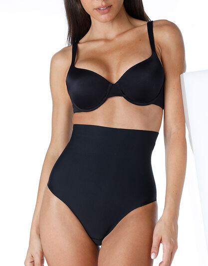 Guaina Slip Vita Alta modellante Smooth Shaping in microfibra, nero,  Guaina Slip Vita Alta modellante Smooth Shaping in microfibra, nero, , LOVABLE