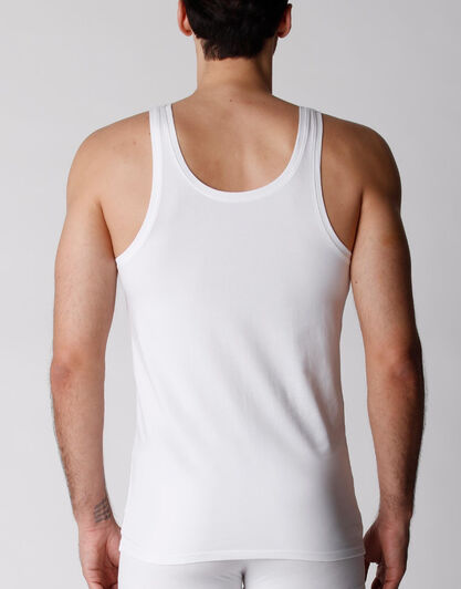 Canotta uomo in cotone biologico, confezione x2 bianco, , LOVABLE