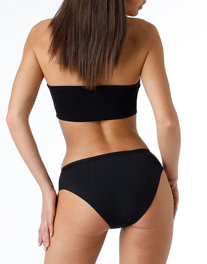 Slip da ciclo lavabile in microfibra con finiture invisibili per flusso medio, nero, , LOVABLE